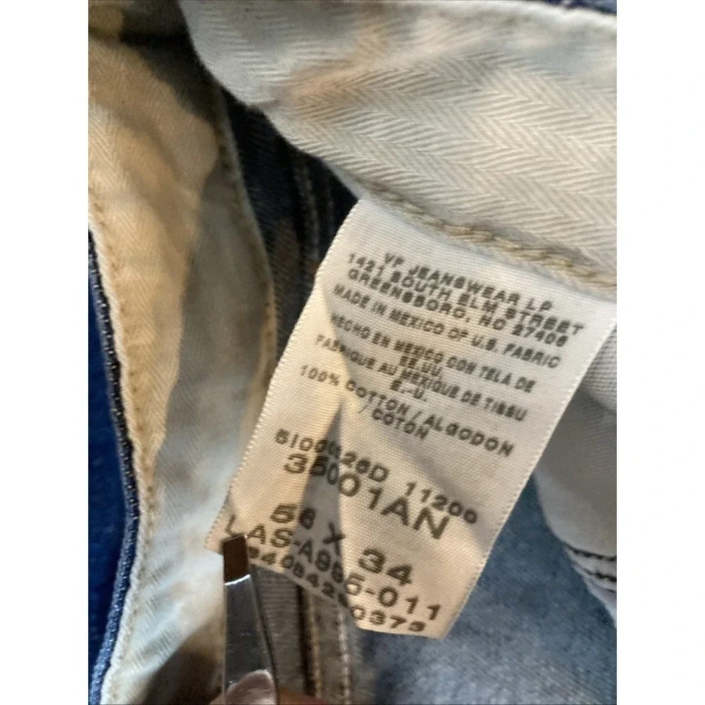 Wrangler Rugged Wear Jeans Mens 56 X 34 Blue Denim Relaxed Fit NWT